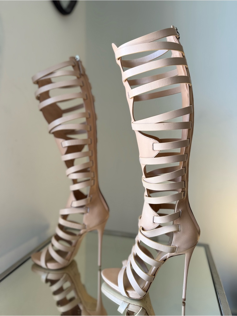 New Giuseppe Zanotti High-Heel Caged Knee Sandals, $2,295 38 - Picture 7 of 14